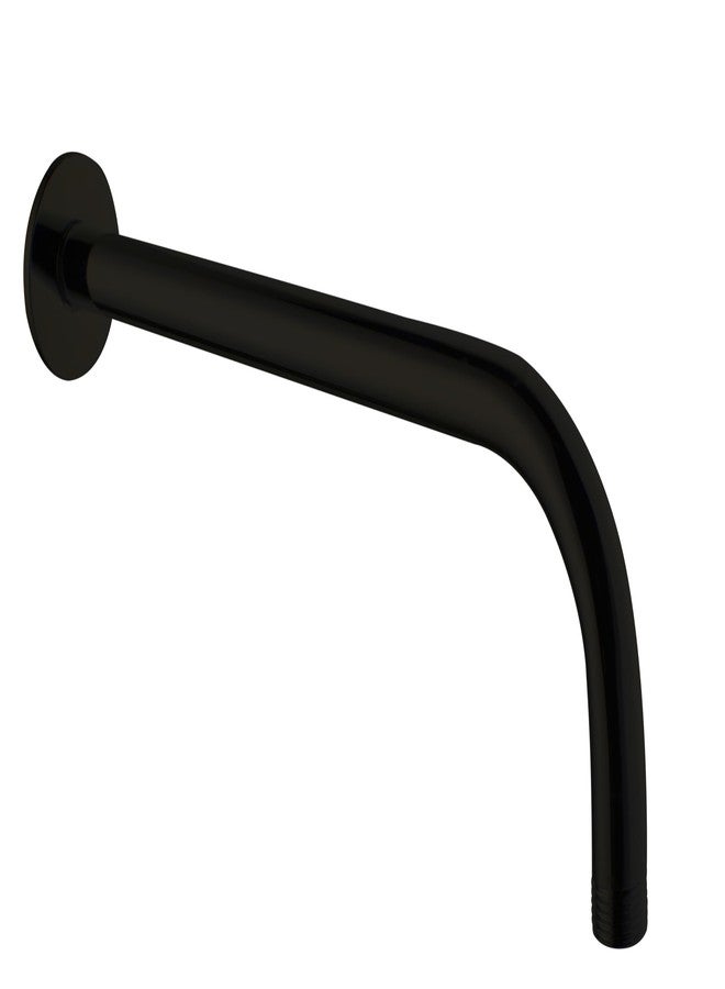 Hindware Italian Collection F160165GRT Shower Arm for Bathroom | Made of Brass | 450 mm Long | Round Shape | Color - Chrome Black